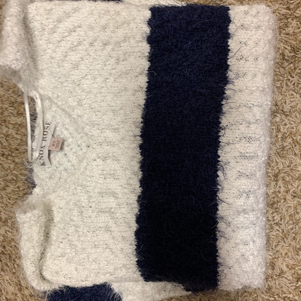 Navy White Stripe Sweater